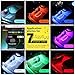 Car LED Strip Lights, ONEKA 4pcs 48 LED Bluetooth APP Control Atmosphere Interior Lights Multicolor Music Car Led Light Strips Under Dash Lighting Kit For DIY Car Indoor Party (Car Cigarette port)thumb 4