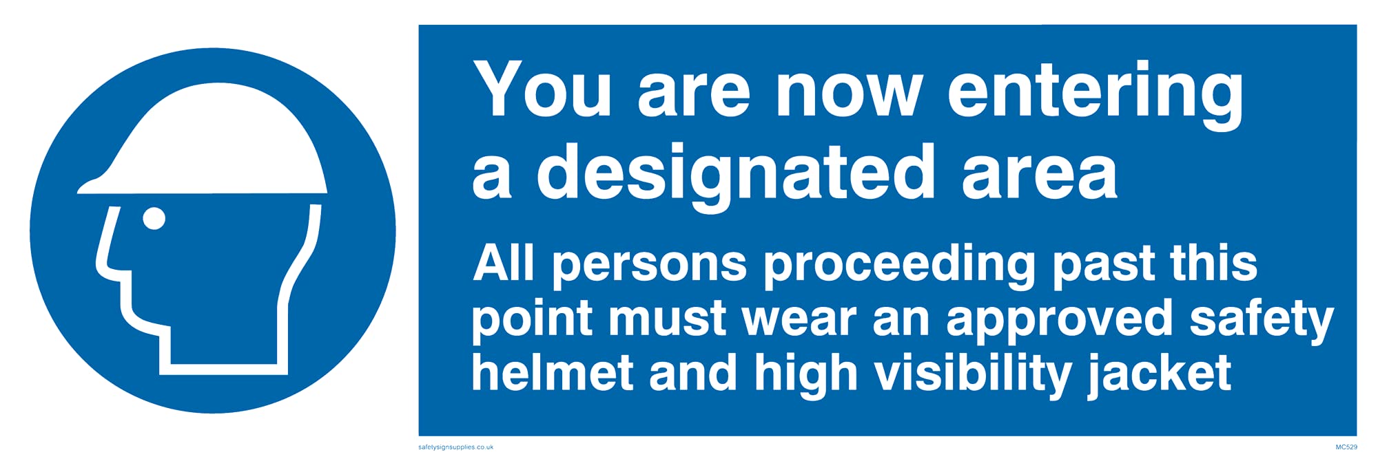 Deated Ppe Area Sign - 300x100mm - L31