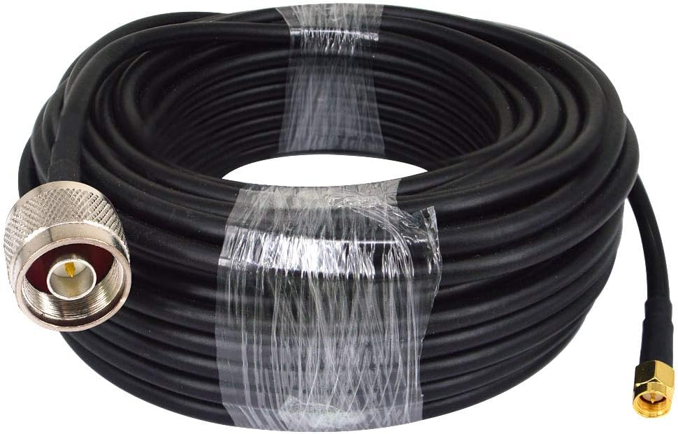 YILIANDUO N type Cable SMA Male to N type Male Connector Low Loss RG58 Coax Cable 15M/ 49.2ft Ultra Flexible SMA WiFi Antenna Cable for 3G 4G LTE Antenna Ham Radio HNT Miner Antenna LoRa Antennas