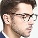 OCCI CHIARI Men Rectangle Stylish Eyewear Frame With Clear Lens (Demi,54)