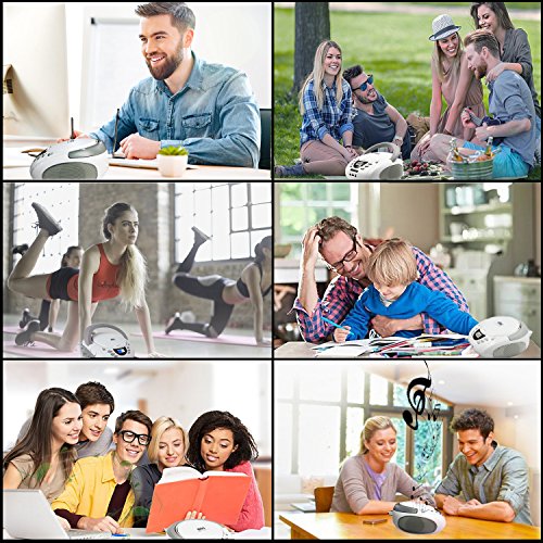 5 LONPOO+Portable+Bluetooth+Earphone+Player+White