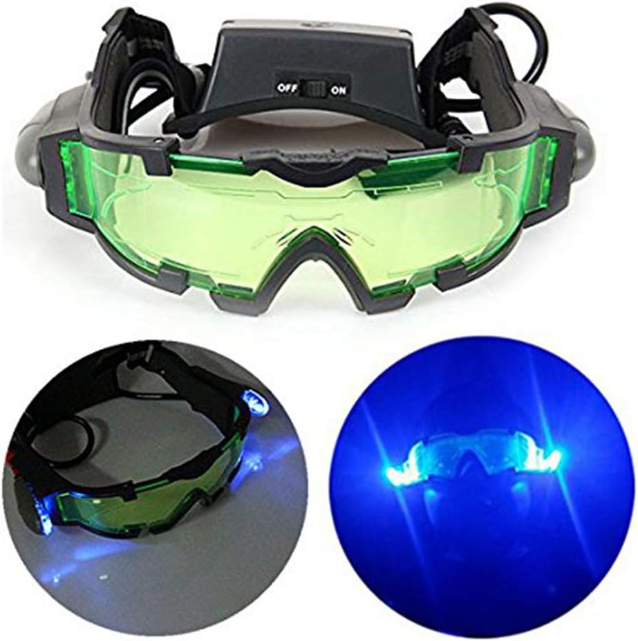SHKY Night Vision Goggles With Flipout Blue LED Lights Adjustable