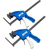Kreg Track Clamps, Woodworking Clamp, KMA7520, Set of 2 | Secure Non-Slip Grip, Track Saw Clamp, Professional-Grade Woodworking Tool