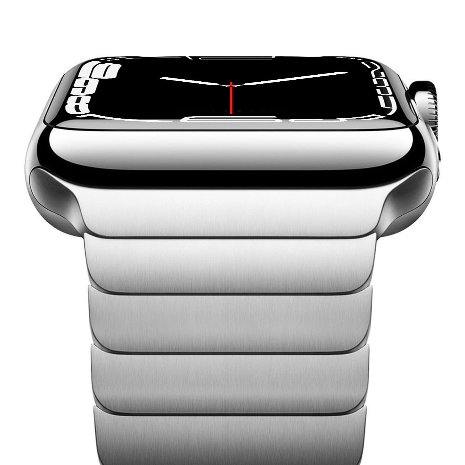 NewWays 38mm 40mm 41mm 42mm(Series 11/10) Metal Strap Compatible with Apple Watch,Solid Stainless Steel Link Replacement Band for iWatch Series 11/10/9/8/7/6/5/4/3/2/1/SE,Silver — image 1
