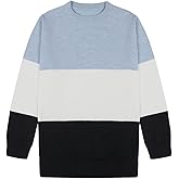 Bienzoe Boys Cotton Crewneck Sweater: Long Sleeve Knit Fall Winter Pullover - Casual for School Family Gathering
