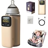 AUGARDEN Portable Bottle Warmer for Travel, Fast Heating - Travel Bottle Warmer with Battery-Powered Temperature Display Bottle Warmer On The Go