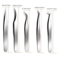 Quewel Eyelash Extension Tweezers Set Eyelash