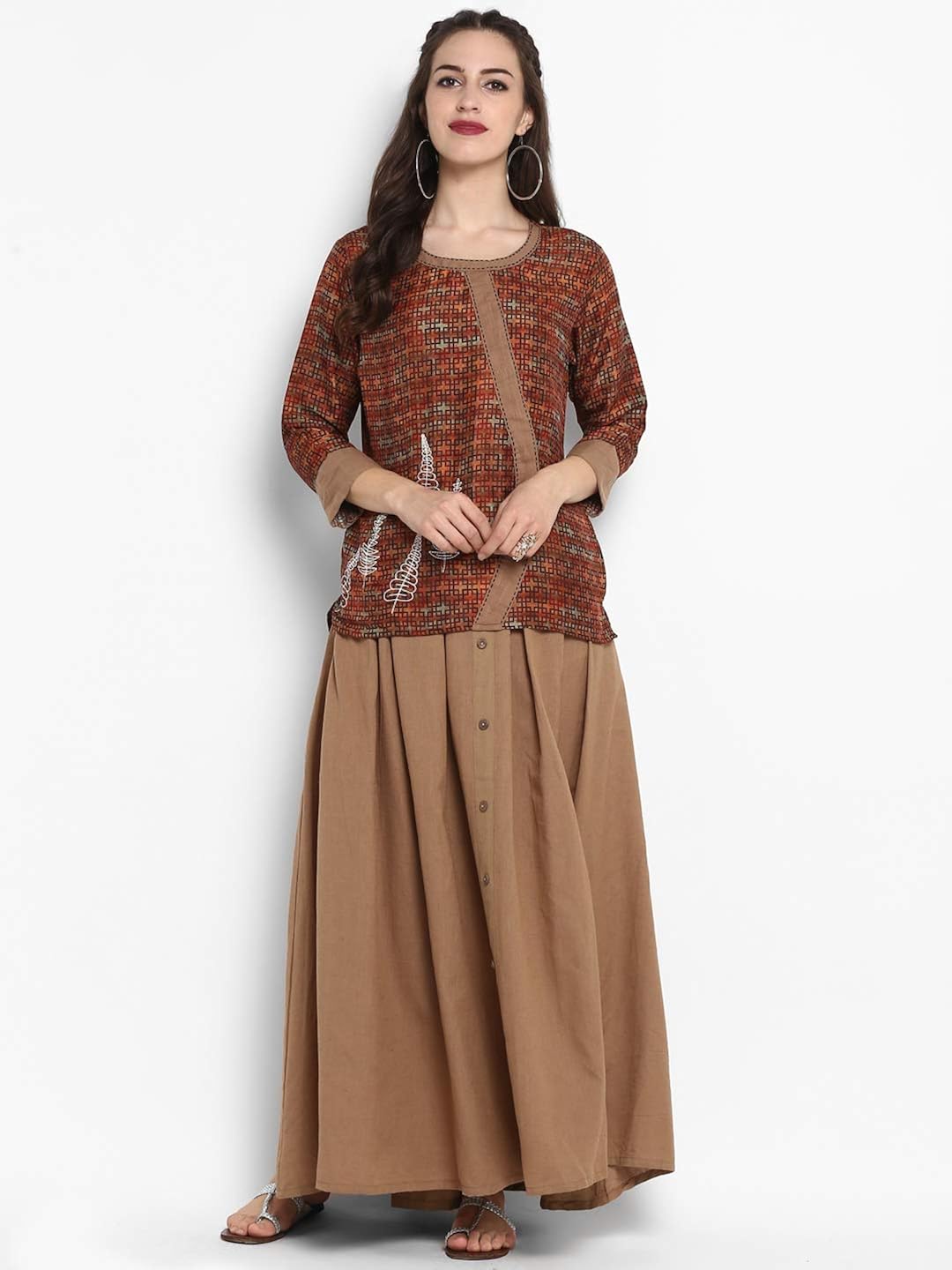 ethnic skirt top set