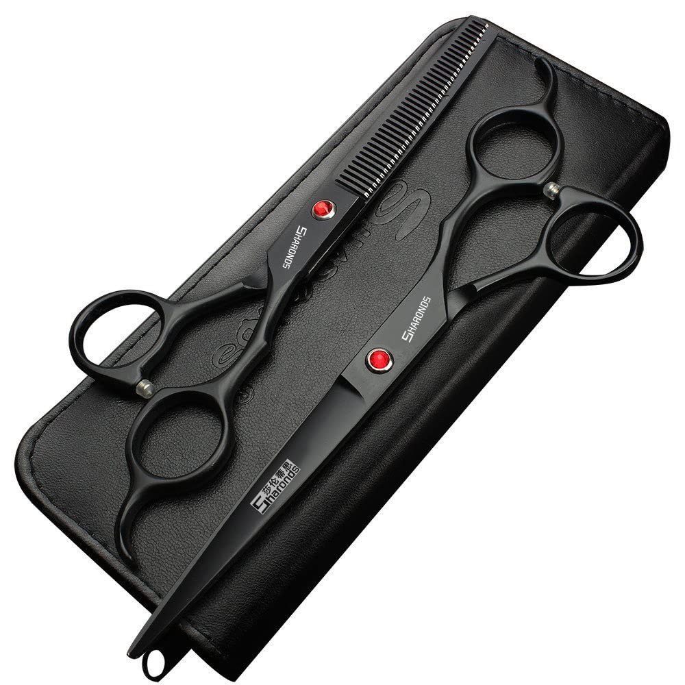 6/7-inch Professional Hair Clipper Set, Stainless Steel Sharp Hair Clippers, Specialized for Hairdressers (7 inch -2pc)