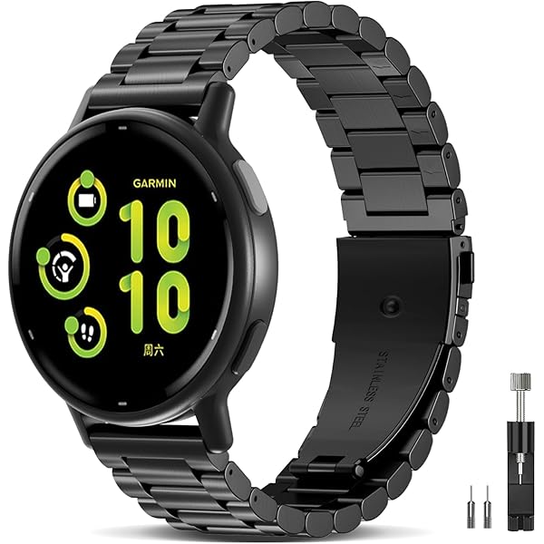Stainless Steel Metal Band For Garmin Watches - 20mm Quick Release Strap For Vivoactive & Forerunner
