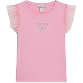 Guess Girls Eco Short Sleeve Rib T-Shirt W/Mesh