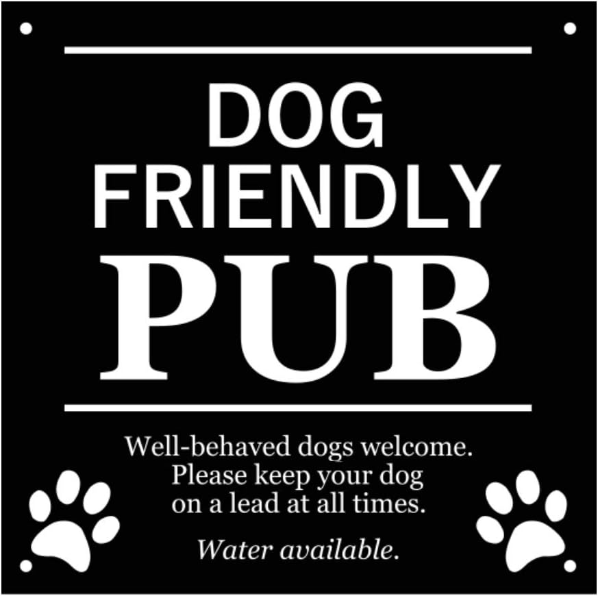 Stylish and Bold, Dog Friendly Pub, Sign Ideal for Pubs, Hotels, Interior and Exterior, with