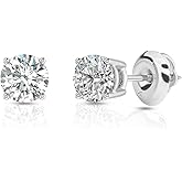 Amazon Essentials 0.25 to 1 Carat IGI Certified Solitaire Lab Grown Diamond Stud 14k Gold 4 Prong Round Cut Earrings (G-H Color VS1-VS2 Clarity)
