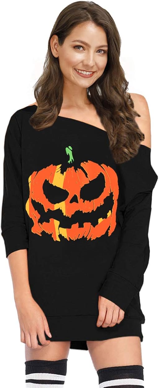For G and PL Women's Halloween Off Shoulder 3/4 Sleeve Tops at  Women’s Clothing store
