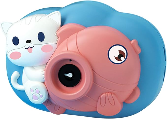 Jingmcdy Camera Bubble Machine, Cute Kitty Bubble Machine with Music