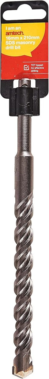 Amtech SDS Masonry Drill Bit 16mm x 210mm Heavy-Duty Tungsten Carbide Tip view 3