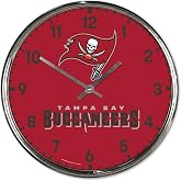 NFL Tampa Bay Buccaneers Chrome Clock