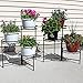 Sunnydaze 3-Tiered Metal Plant Stand, Indoor/Outdoor Flower Pot Holder, 22-Inch Tall, Set of 2, Blackthumb 2