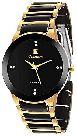 Analogue Black Dial Chain Mens Wrist Watch