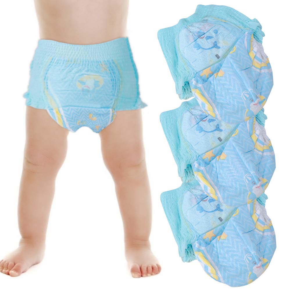 Reusable Baby Girl Adjustable Baby Diapers Washable Waterproof Washable One Size Swimwear Set Cute Swimming Trunks for 0-3 Years (XXL 15 kg Above)