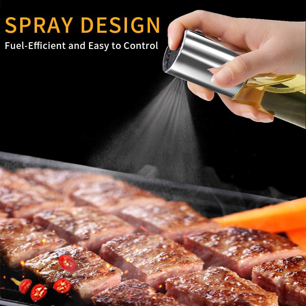 Olive Oil Sprayer for Cooking, Oil Spray Bottle Versatile Glass for Cooking, Baking, Roasting, Grilling: Kitchen & Dining