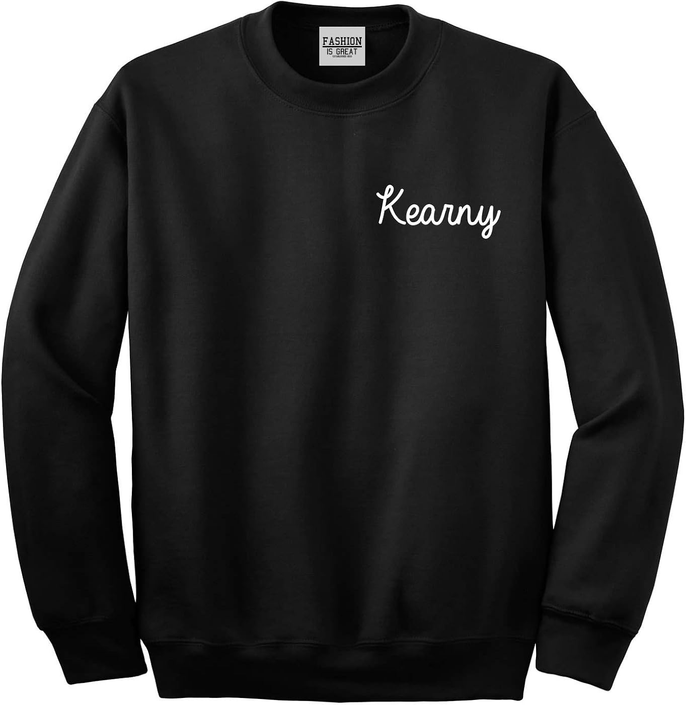 Amazon.com: Kearny New Jersey NJ Script Chest Womens Unisex Crewneck Sweatshirt: Clothing