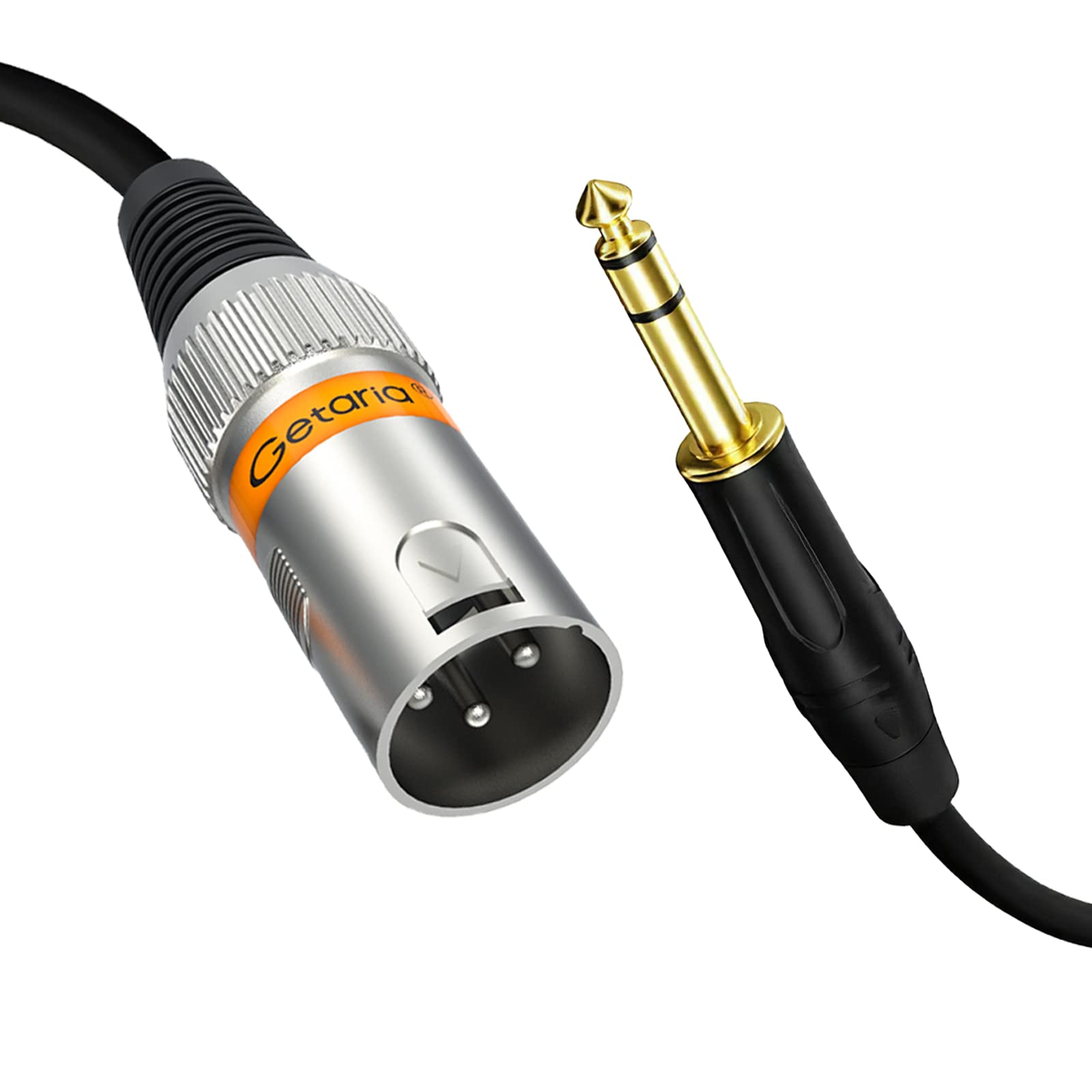 Getaria Female XLR to 1/4 TRS Cable, 6.35mm to XLR Female Balanced Microphone Cable, Quarter Inch Jack Balanced to XLR Microphone Cable Compatible with Speakers, Audio Consoles (1M*2pcs)
