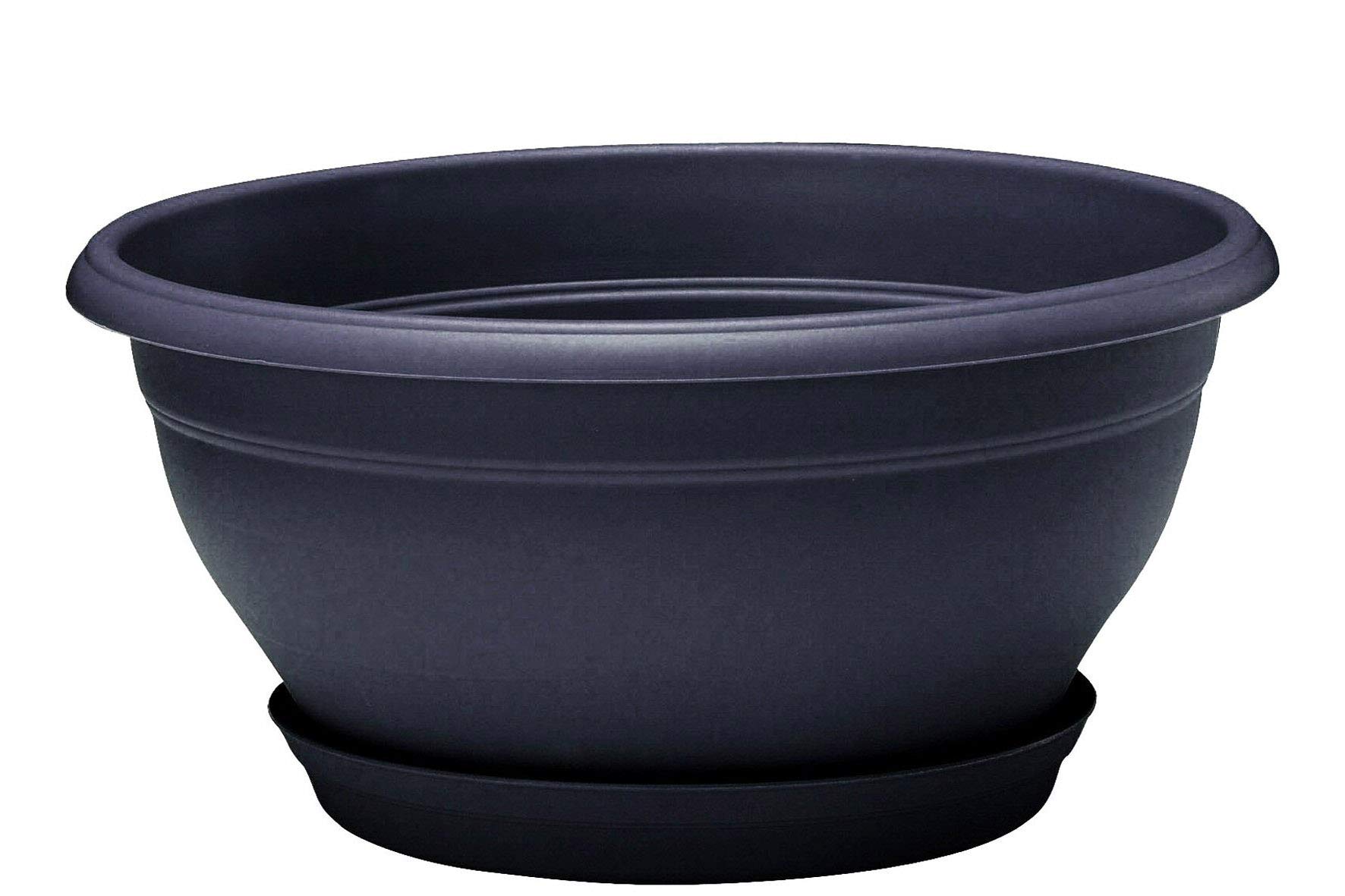 Poetic Round Cup with Saucer, 25.4cm Diameter, Anthracite