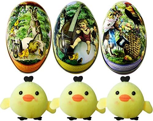 Large Colorful Prefilled Easter Eggs with Chicks Inside Perfect for Easter Eggs Hunt Surprise Stuffed Easter Gifts for Kids, Easter Candy Packaging Box, Great Easter Basket Stuffers Decorations