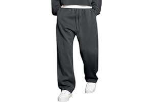 JMIERR Men's Baggy Wide Leg Pants Casual Drawstring Waist Joggers Athletic Loose Workout Trousers