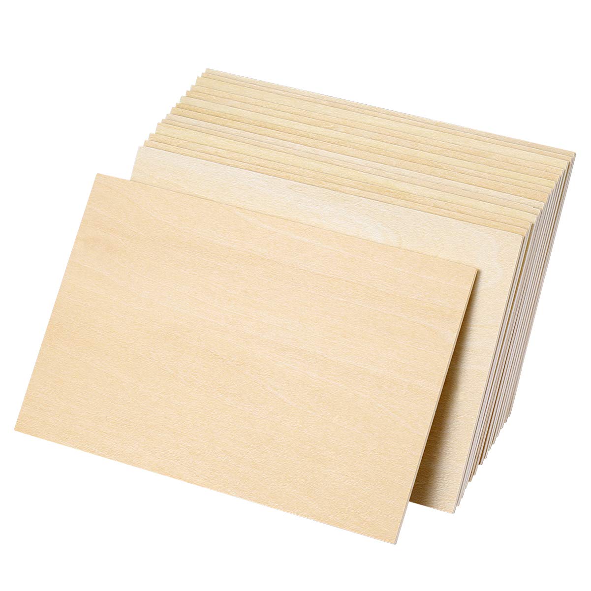 Balsa Wood Sheets 15PCS Unfinished Basswood Craft Board Kit Wooden Sheets Wood Board for Crafts DIY Accessories 150x100x3mm Hardboard Sheets