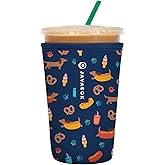 Sok It JavaSok Iced Coffee & Cold Soda Insulated Neoprene Cup Sleeve (Hot Dawgs, Medium: 22-28oz)
