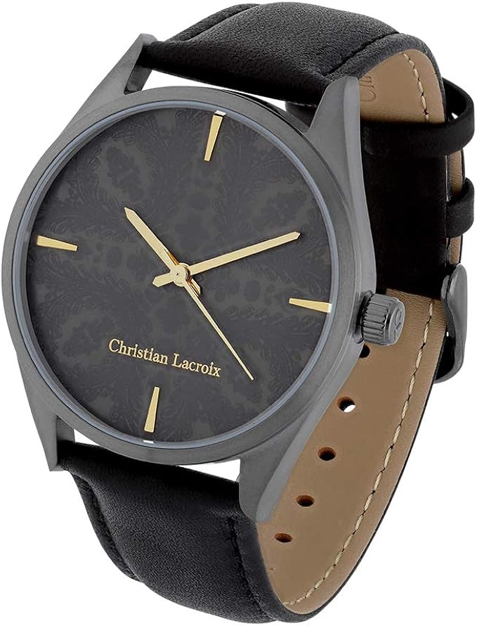 Christian lacroix Mens Analog Quartz Watch with Stainless