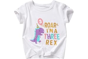 ZOELNIC 3rd Birthday Shirt Baby Girls Three Year Old Tops Third Birthday T-Shirt Clothes Outfit