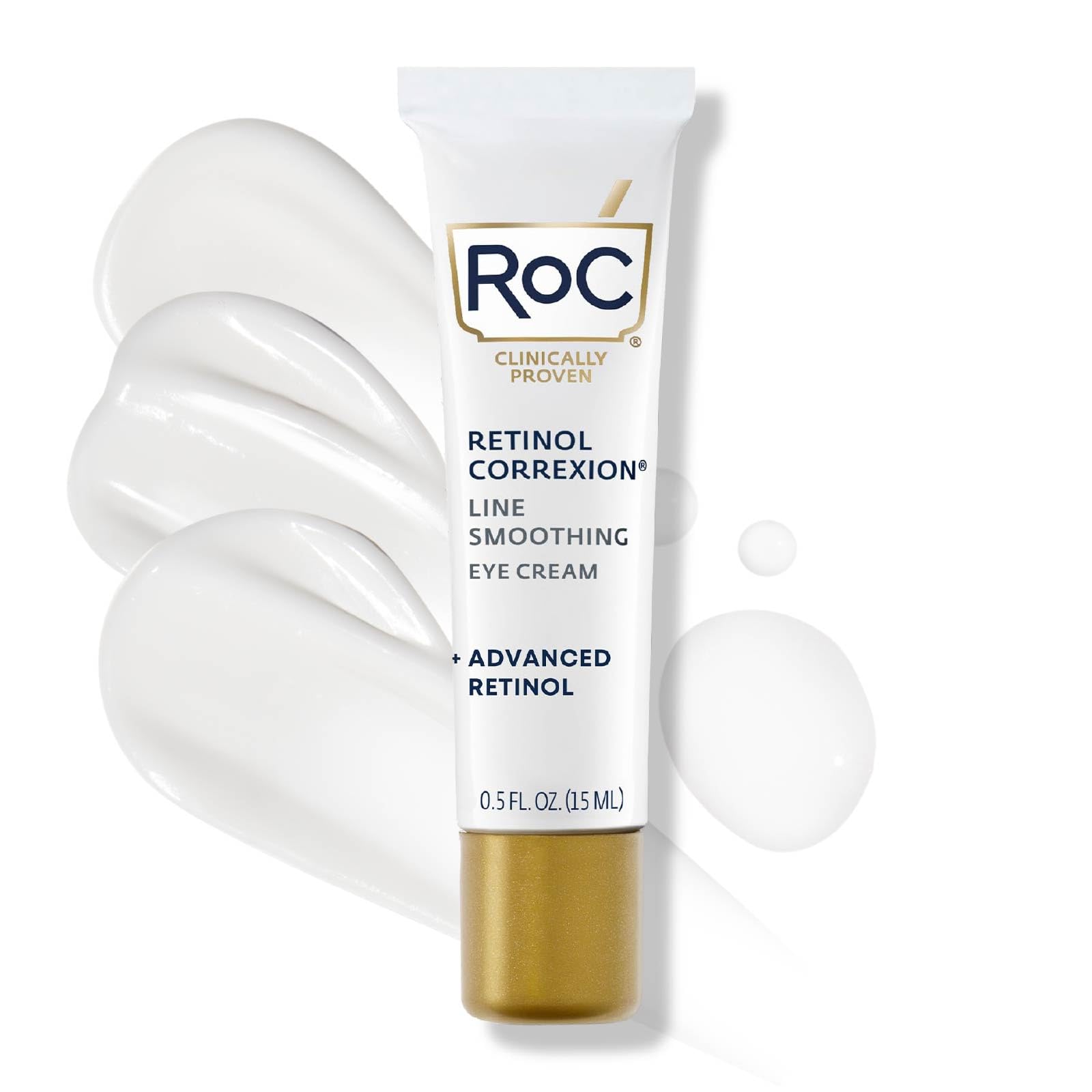 Photo 1 of RoC Retinol Correxion Under Eye Cream for Dark Circles & Puffiness, Daily Wrinkle Cream, Anti Aging Skin Care Treatment Women and Men, 0.5 oz (Packaging May Vary)