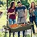 Large Portable Barbecue Charcoal Grill - Stainless Steel, BBQ Grill for Outdoor Cooking Roadtrip