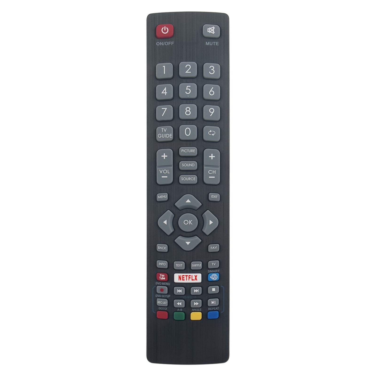 VINABTY BLFRMC0008 Remote Control Replacement fit for Blaupunkt Full HD Smart LED 3D TVs with NETFLIX YouTube 3D Buttons