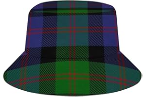 LALLRI Scottish Clan Blair Tartan Plaid Bucket Hats Sun Cap Packable Outdoor Fashion Fisherman's Hat for Women and Men