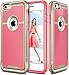iPhone 6 Case, E LV iPhone 6S Case Hybrid [Scratch/Dust Proof] Armor Defender Slim Shock-Absorption Bumper Case for iPhone 6S/6 - [RED MELON/GOLD]
