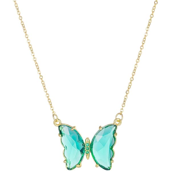 Collier Papillon Pour Fille | Message “Tu Embellis Le Monde” | Cadeau Anniversaire | Ajustable 18+2 Pouces - 14