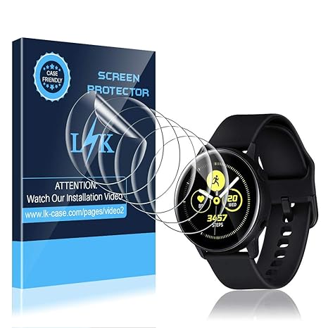 LK Protector de Pantalla para Samsung Galaxy Watch Active 2 (40mm) / Galaxy Watch Active Protector de Pantalla, [6 Unidades] [Admite la función de ...