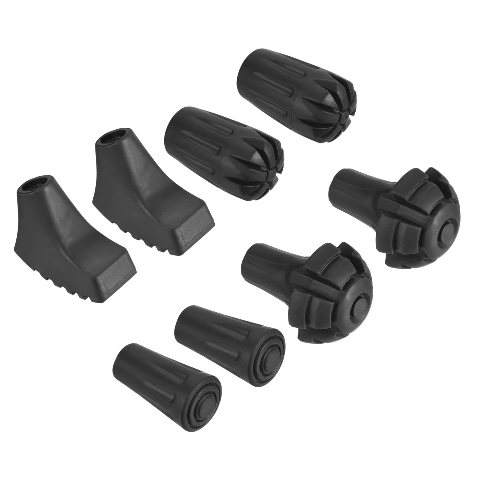 PATIKIL Trekking Pole Tips Accessories Set, 8 Pack Hiking Stick Tip Protectors Replacement Cap Ends for Outdoor Climbing Ski Poles