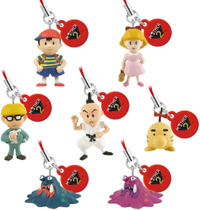 Amazon マザー2 Mother2フィギュアストラップ フルコンプ 7種 ネス全7種 1 ネス 2 ポーラ 3 ジェフ 4 プー 5 どせ カプセル玩具 おもちゃ