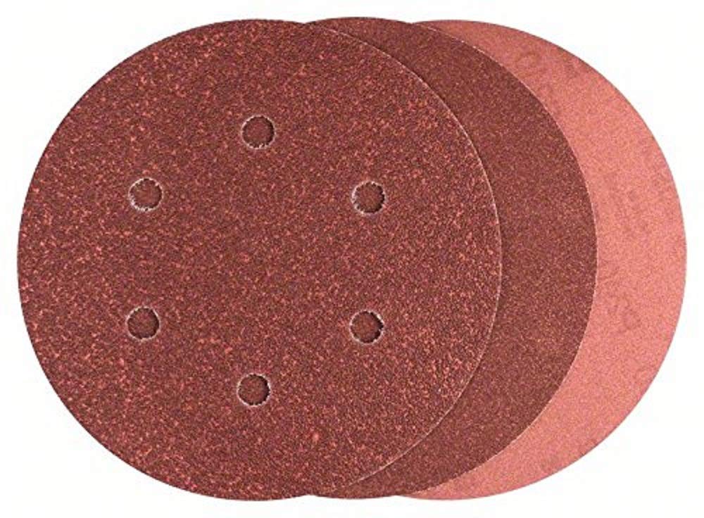 Bosch 2609256A35 Sanding Sheets for Orbital Sanders 150 mm Diameter 6 Holes 2 Sheets 60 Grain 2 Sheets 120 Grain 2 Sheets 240 Grain