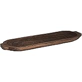 Creative Co-Op Decorative Paulownia Wood Tray, Brown