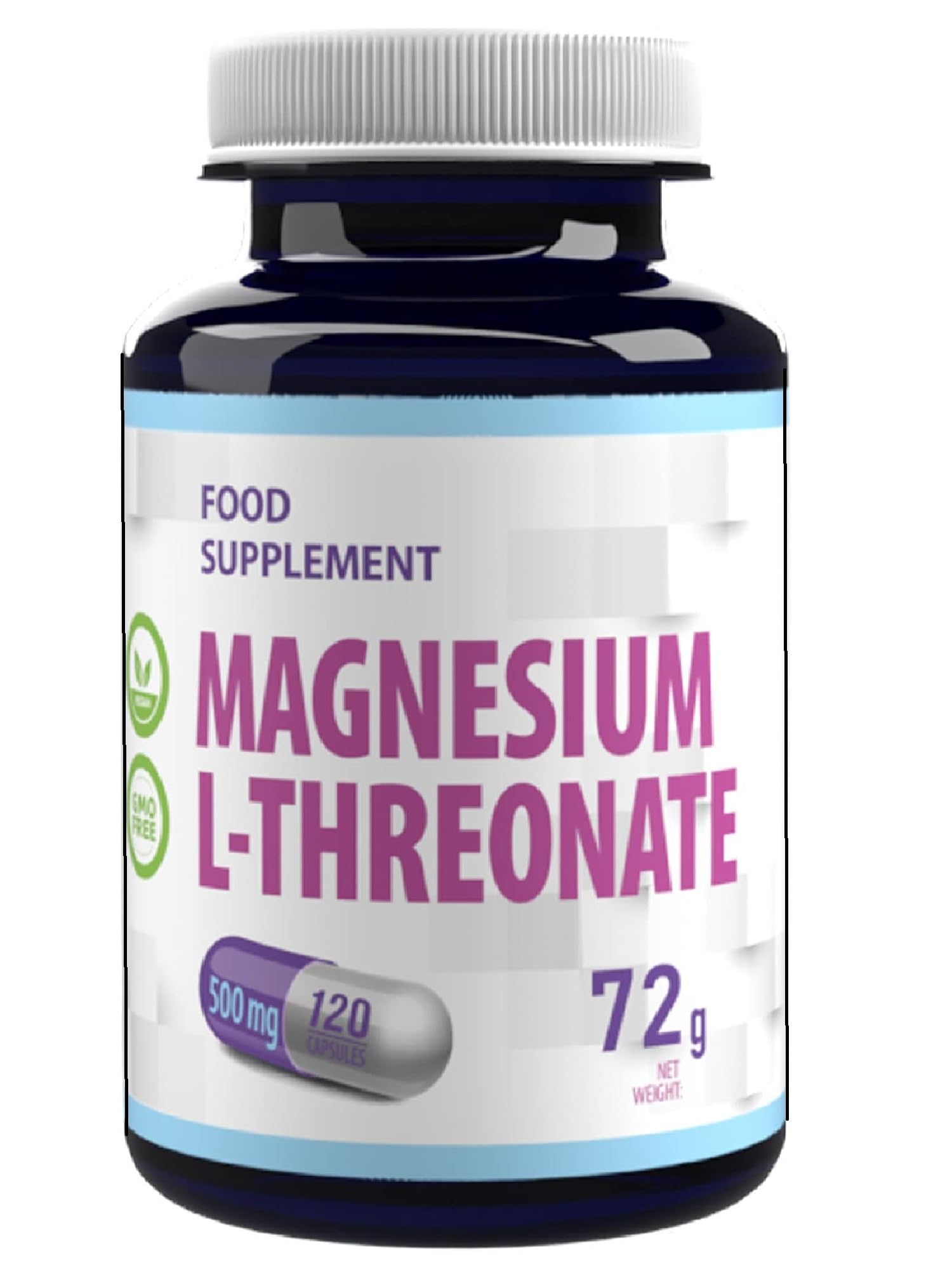 Hepatica Magnesium L-Threonate 2000mg per Serving | 120 Vegan Capsules | High Strength Brain, Memory & Heart Health Support | 3rd Party Lab Tested | Non-GMO & Gluten-Free