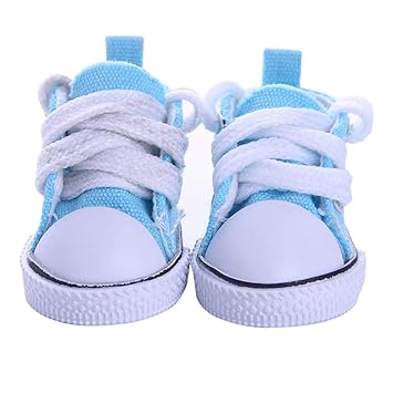 Leoie5CM Fashion Denim Canvas Mini Toy Shoes 1/6 Shoes for 18 Inch Doll Accessories