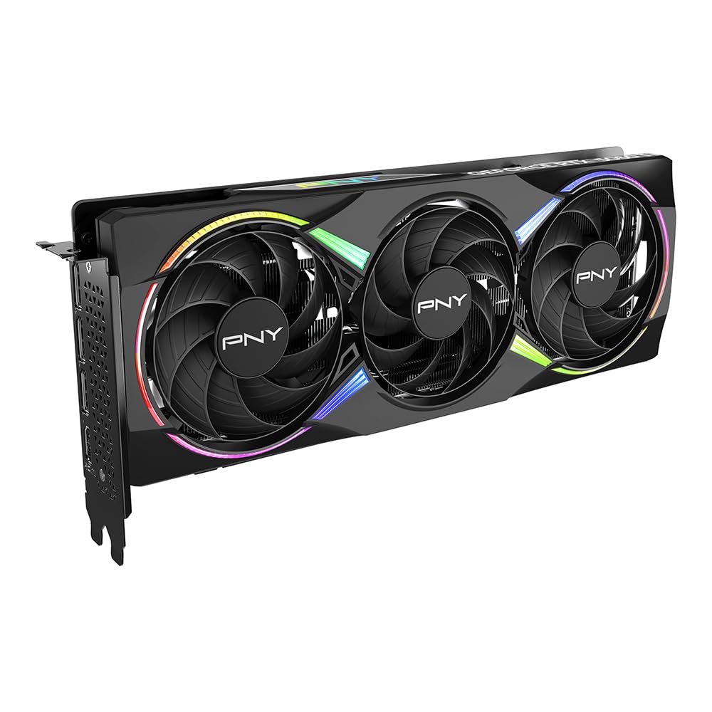 PNY NVIDIA GeForce RTX? 5060 Ti 16GB ARGB Overclocked Triple Fan Graphics Card (DLSS 4, PCIe 5.0, HDMI/DP 2.1, 2-Slot, Epic-X? RGB Lighting)