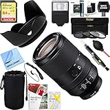 Sony FE 70-300mm F4.5-5.6 G OSS Full-Frame E-Mount Lens (SEL70300G) + 64GB Ultimate Filter & Flash Photography Bundle