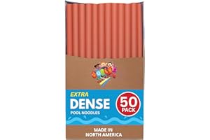 Oodles of Noodles Deluxe Rainbow Swimming Pool Noodles Foam- Pack of 50 - Approx. 48 inch x 2.5 inch Multi-Purpose Foam Tubes, Pool Floats for Water Fun, Exercise, Crafts, Padding, Insulation & More